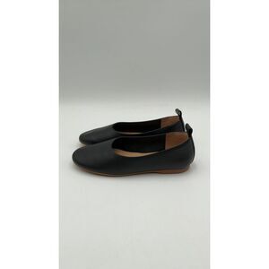 Quince Black Leather Ballet Flats
